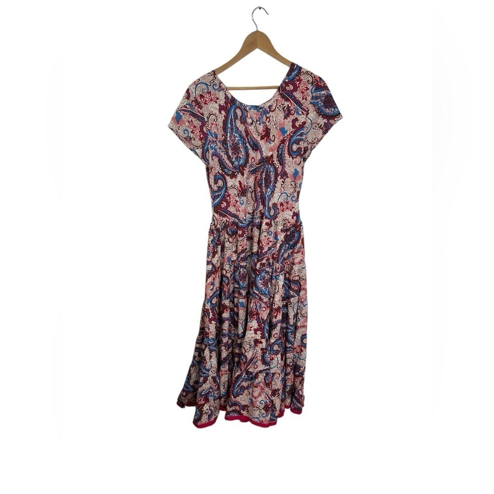 Soft Surroundings Size L Kara Paisley Maxi Dress Multicolor Boho Cottagecore - Picture 6 of 13
